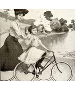 1904 Pope Manufacturing Bicycle Victorian Family Advertisement 6.25 x 4.75&quot; - €25,67 EUR