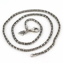 Retired Silpada Sterling Silver 18&quot; Dot Dash Bar Ball Bead Chain Necklace N2079 - £55.89 GBP