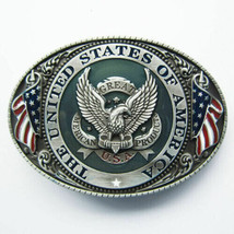 U.S.A. American Flag Eagle Metal Fashion Belt Buckle - £15.70 GBP