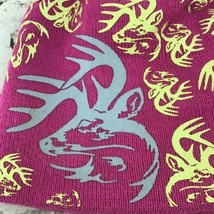 Realtree Girls Sz 4-8 Hat Pink Elk Print Beanie Stretch Knit Warm Winter... - £7.78 GBP