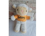 Vintage Lambkins Lamb Plush Stuffed Animal White Fur Orange Shirt - £35.50 GBP