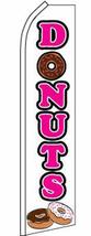 K&#39;s Novelties Donuts White &amp; Pink Swooper Super Feather Advertising Flag - £19.89 GBP
