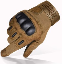 TitanOPS Full Finger Touchscreen Hard Knuckle Motorcycle Military Gloves - £28.48 GBP
