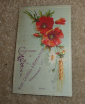 Vintage 1880s VTC Trade Card Mast Crowell &amp; Kirkpatrick Springfield Ohio - £17.06 GBP