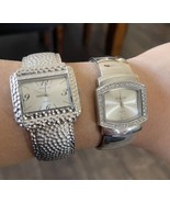 Rumours Cuff SS Fashion Watches, 1 Polished, 1 Hammered. Both Need Battery - €11,24 EUR