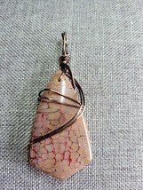 Wire Wrapped Dragon Vein Agate Reversible Pendant - £12.47 GBP