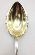 Gorham Luxembourg Stuffing Spoon Sterling Silver Gold Wash w/Button 12-1/2&quot; Mono - £391.08 GBP