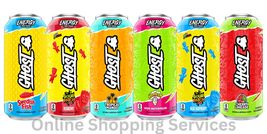 6 Flavor Variety Pack Ghost Energy Ready to Drink 16 Ounce Cans, 12 Cans - £33.68 GBP