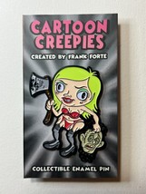 Cartoon Creepies Green Haired Girl w/ Ax 2&quot; Soft Enamel pin Collectible Cuphead - £7.22 GBP