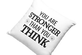 You are Stronger Than You Think Pillow, Inspirational Decorative Pillow - £23.26 GBP