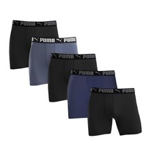 Puma Men&#39;s Microfiber Boxer Brief, 5-pack (Medium, Black / Grey / Blue) - $34.99