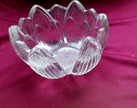 Vintage Fenton Frosted Glass Flower Petal Votive Tealight Candle Holder - $16.95