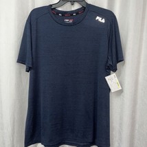 Fila Sport Men&#39;s T-Shirt Navy Blue Mesh Size XL - $14.85