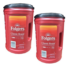 2 Packs Folgers Classic Roast Ground Coffee MEDIUM ROAST 43.5 oz - £35.59 GBP