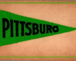 Felt Pennant Postcard Pittsburgh Pennsylvania PA Unused UNP 1910s DB Gre... - $12.82