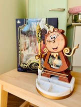 Extremely Rare! Disney Beauty and the Beast Figurine Clock Pen Holder Statue - £250.12 GBP