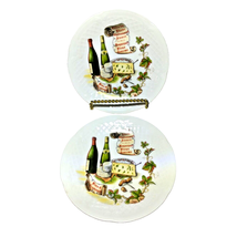 Set Of 2 DE LIMOGES Wine &amp; Cheese Appetizer 5.75&quot; Plates Mint Condition! - $15.24 CAD