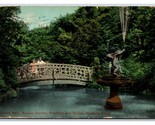 Elizabeth Park Flountain Et Pont Hartford Connecticut CT DB Carte Postal... - £2.70 GBP