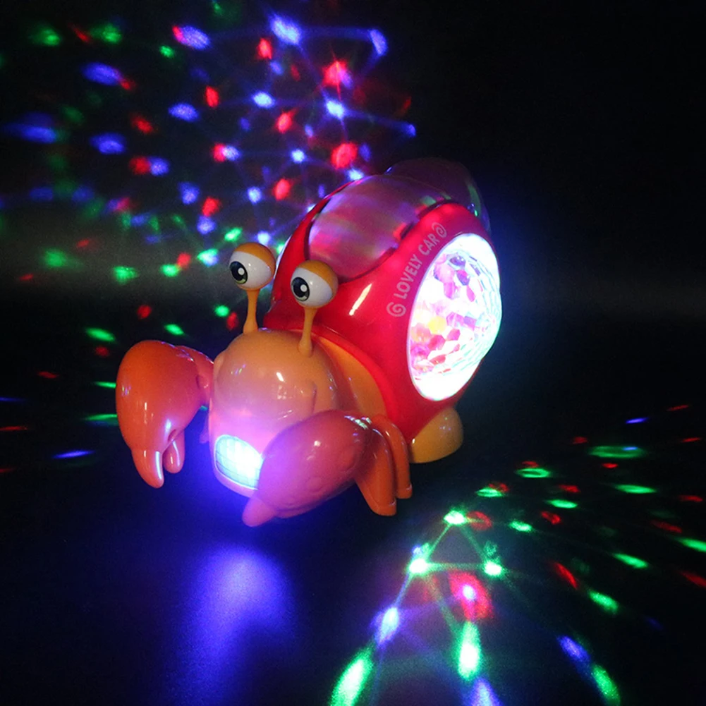 LED Light Crab Walking Toys Durable with Music Sensing Crawling Crab Plastic - £14.09 GBP+