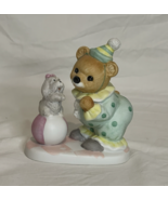 Vintage Homco Clown Teddy Bear w Dog on Ball Figurine Ceramic No 8881 19... - $9.64