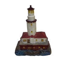 Vtg Chicago Harbor Lighthouse Collection Hand Painted 4x5 Tabletop Decor - £11.20 GBP