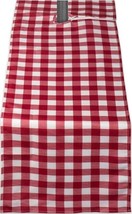 1 Fabric Outdoor Zippered Table Runner(14&quot;x72&quot;) RED &amp; WHITE CHECKERED DE... - £14.23 GBP