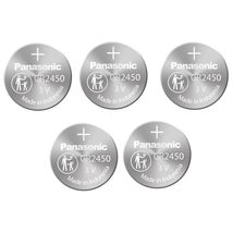 Panasonic Pack of 5 Cell Power CR2450 Lithium Button Cell Battery 3 V - £7.85 GBP