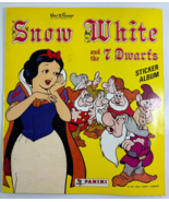 Vintage Panini Disney Snow White and the 7 Dwarfs Sticker Album Book w/S... - $39.59