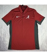 Nike Alabama Team Polo Shirt Large Men Dri Fit Short Sleeve Crimson Tide... - $637.63 MXN