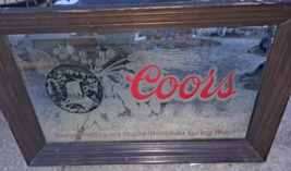 VTG COORS Beer Brewed With Pure Rocky Mountain Spring Water Bar Mirror Framed - $130.89