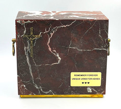 Elegante Pietra Burial Urna Per Ceneri Solido Onice Personalizzati Scrigno - $190.13+