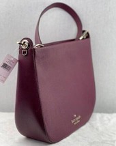 NWB Kate Spade Lexy Shoulder Dark Purple Leather Large Hobo K4659 $399 Gift Bag - £130.57 GBP