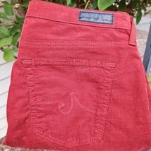 AG The Legging Jeans Womens 27 Rust Brick Super Skinny Velvet Pinwale Co... - $30.36
