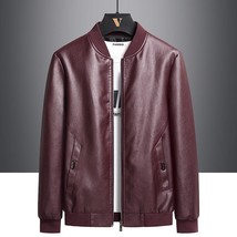 New Men&#39;s Casual Leather Clothing Autumn And Winter Standing Collar Plus... - £31.34 GBP+