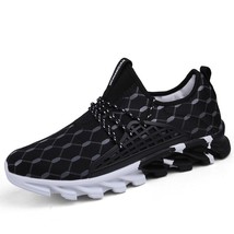 Men&#39;s Vulcanize Shoes Checkered Mesh Casual Sneakers Male Blade Sole Sport Shoes - £28.60 GBP
