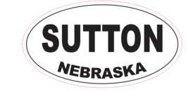 Sutton Nebraska Oval Bumper Sticker D7070 Euro Oval - £1.09 GBP+