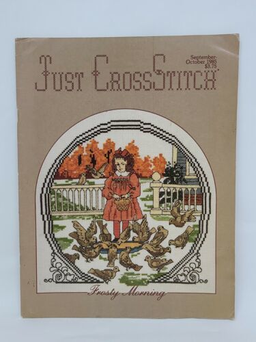 Just Cross Stitch Magazine September October 1985 Frosty Morning Seasons Pattern - $7.91