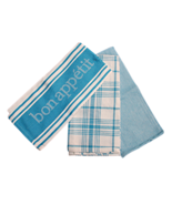 Set of 3 Kitchen Towels 17.75&quot;x25.6&quot; Soft &amp; Durable Cotton Blend  Turquo... - $13.43 CAD