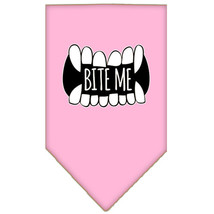 Bite Me Screen Print Bandana Light Pink Size Large - £9.07 GBP