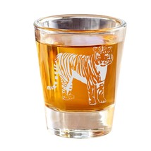Hip Flask Plus 2oz Tiger Shot Glass - Wild Life - £9.98 GBP