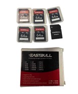NEW Eastbull 5 Pieces 64GB SD Cards Class 10 With Adapter - $34.64