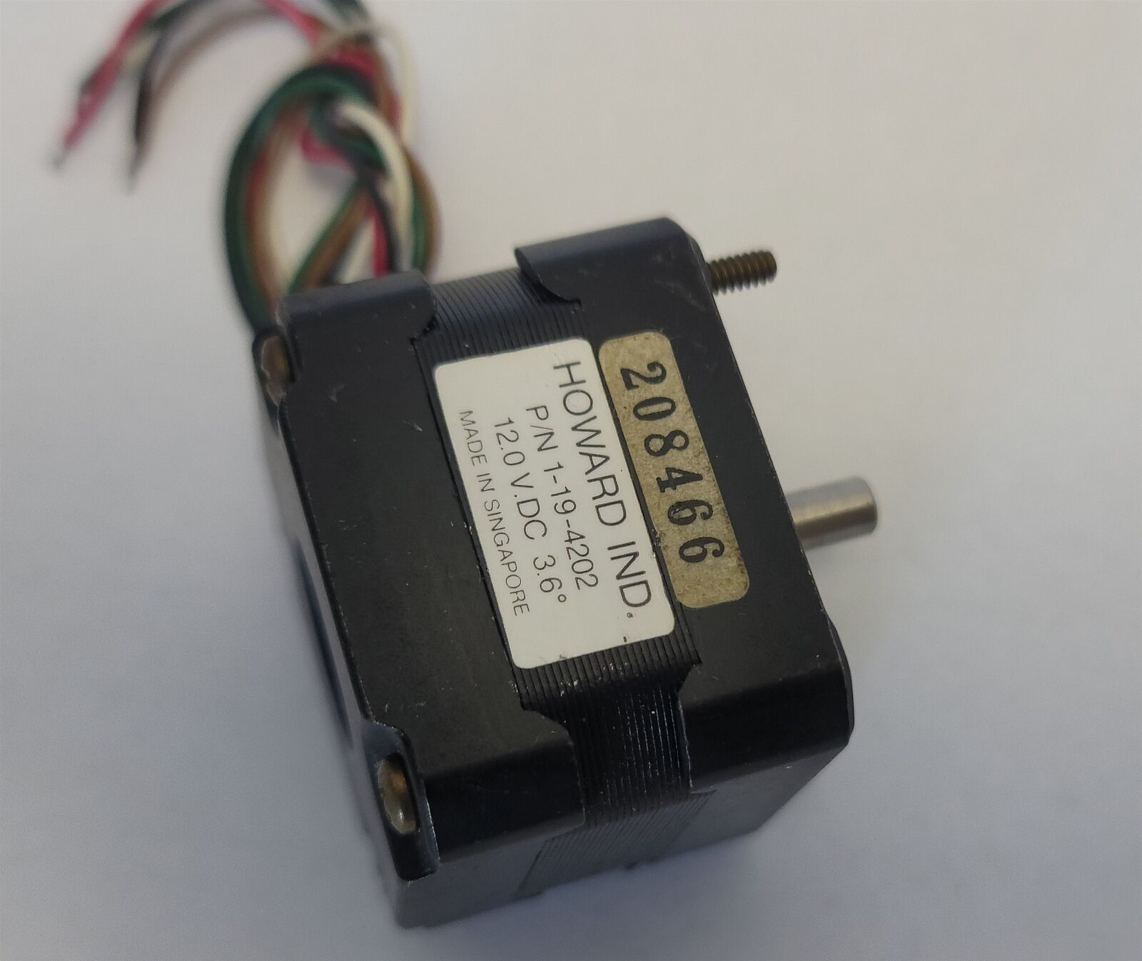 Howard Industries 1-19-4202 Stepper Motor, 3.6°/Degree, 12 VDC - $9.77