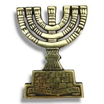 Vintage Brass Paperweight Flat Decorative Jerusalem Wailing Wall Jewish Judaica  - £12.74 GBP