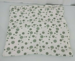 Aden + Anais White Green Polka Dot Circle Spot Cotton Muslin Baby Blanke... - $34.64