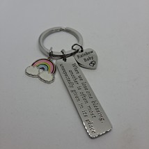 Rainbow Baby Keychain Inspirational Key Ring Metal - £7.82 GBP