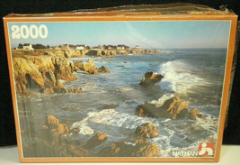 Nathan 2000 Piece Jigsaw Puzzle Wild Coastline Vtg Made In Holland Sea Ocean New - £24.12 GBP