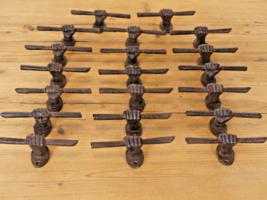 20 Rustic Handles Drawer Pulls Cast Iron Vintage Style Cabinet Pull Hand &amp; Stick - £36.96 GBP