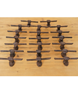20 Rustic Handles Drawer Pulls Cast Iron Vintage Style Cabinet Pull Hand... - £36.96 GBP