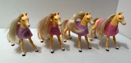 Lot of 4 Vintage Playskool 1993 Loving Family Dollhouse Horse Pony 5” w/blankets - £23.92 GBP
