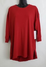 Athleta Women&#39;s Red Tranquility Over-Sized Top Long Sleeve Size M NWT - £46.50 GBP